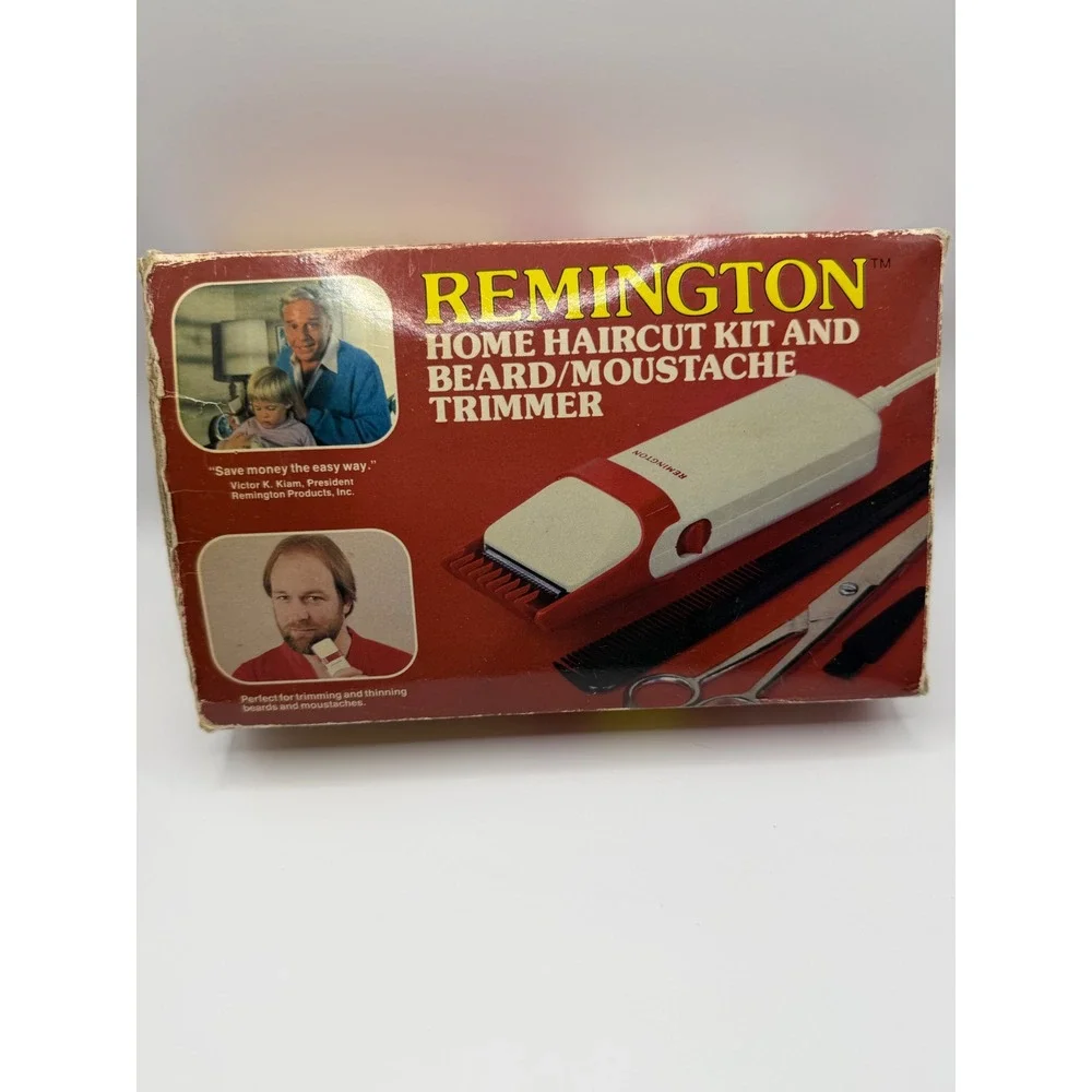 Vintage Remington Home Haircut Kit Beard Moustache Trimmer Model HC-100 1985